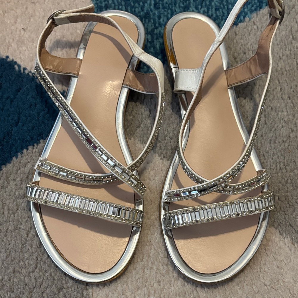 Italina Silver Strappy Sandals